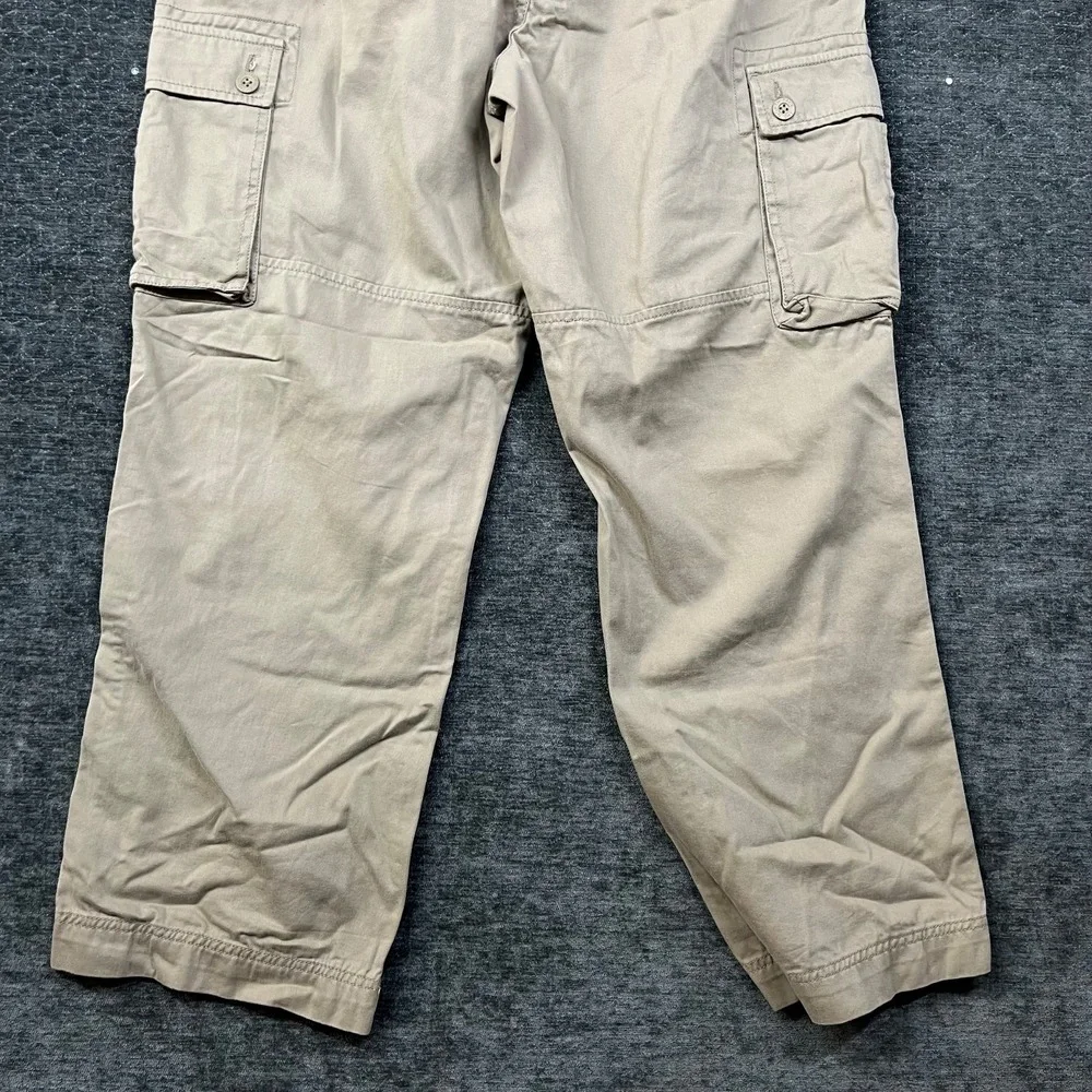The North Face Cargo Pants Mens 36 Beige Good Utility Hiking Flat Front Cotton